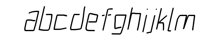 Electronic SemiLight Italic Font LOWERCASE