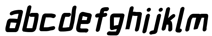 Electronic Thick Italic Font LOWERCASE