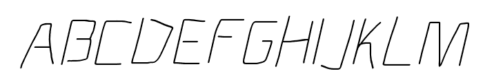 Electronic Thin Italic Font UPPERCASE