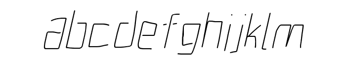 Electronic Thin Italic Font LOWERCASE