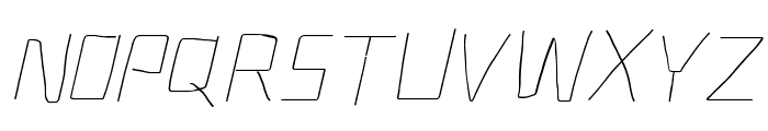 Electronic UltraThin Italic Font UPPERCASE