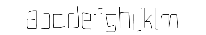 Electronic UltraThin Font LOWERCASE