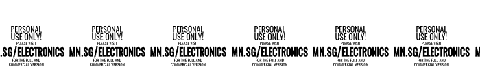 Electronics Line PERSONAL USE Font OTHER CHARS
