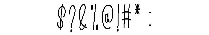 Elegant Handwriting Font OTHER CHARS