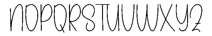 Elegant Handwriting Font UPPERCASE