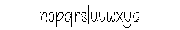 Elegant Handwriting Font LOWERCASE