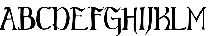 Elementary Gothic Scaled Font UPPERCASE