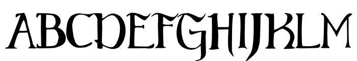Elementary Gothic Scaled Font LOWERCASE