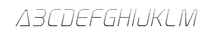 Elite Danger Gradient Italic Font LOWERCASE
