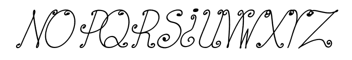 Elizabeth-Ruelas-Cursiva-Italic Font UPPERCASE