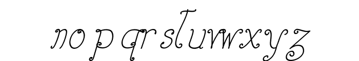 Elizabeth-Ruelas-Cursiva-Italic Font LOWERCASE