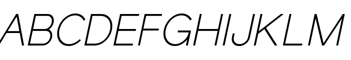 Elliot Sans Light Italic Font UPPERCASE
