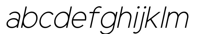 Elliot Sans Light Italic Font LOWERCASE
