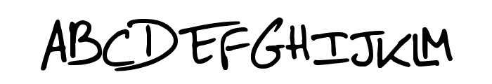 Elo Hand Font UPPERCASE