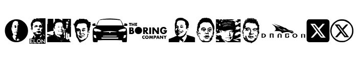 Elon Musk Font UPPERCASE