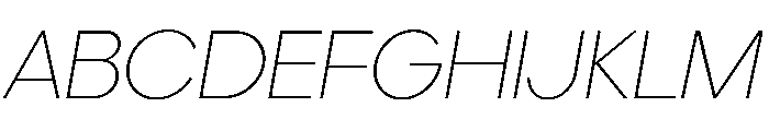 Elms Sans 100italic Font UPPERCASE