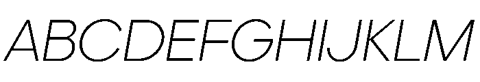 Elms Sans 200italic Font UPPERCASE