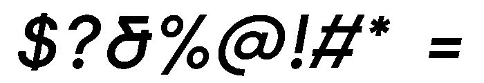Elms Sans 600italic Font OTHER CHARS
