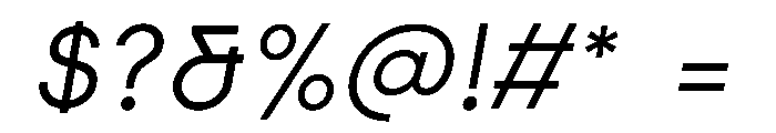 Elms Sans Italic Font OTHER CHARS