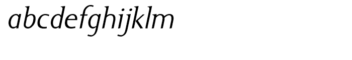 Ela Demiserif Light Italic Font LOWERCASE