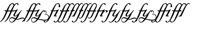 Elegeion Script Ligatures Font LOWERCASE