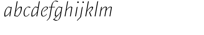 Elemental Sans Pro Extra Light Italic Font LOWERCASE