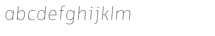 Elsa Thin Italic Font LOWERCASE