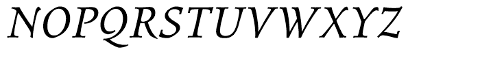 Elysium Book Italic Font UPPERCASE