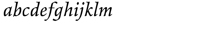 Elysium Book Italic Font LOWERCASE