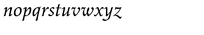 Elysium Book Italic Font LOWERCASE