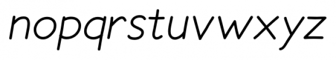 Elastica Medium Italic Font LOWERCASE
