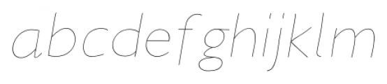 Elastica Thin Italic Font LOWERCASE