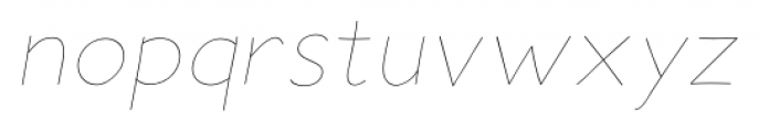 Elastica Thin Italic Font LOWERCASE