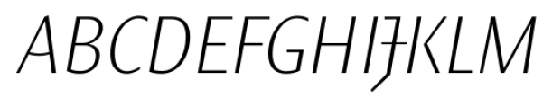 Elemental Sans Pro Extra Light Italic Font UPPERCASE