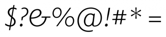 Elido Light Italic Font OTHER CHARS