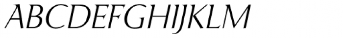 Ela Demiserif ExtraLight Italic Font UPPERCASE