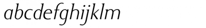 Ela Demiserif ExtraLight Italic Font LOWERCASE