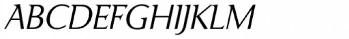 Ela Demiserif Light Italic Font UPPERCASE