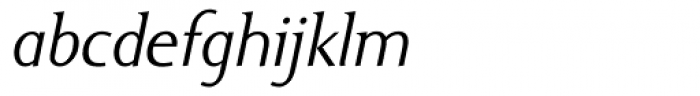 Ela Demiserif Light Italic Font LOWERCASE