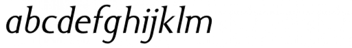 Ela Demiserif SemiLight Italic Font LOWERCASE