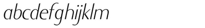 Ela Sans ExtraLight Italic Font LOWERCASE