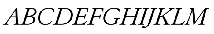 Elaine Book Italic Font UPPERCASE