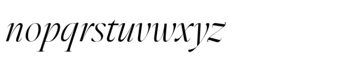 Elaine Grand Light Italic Font LOWERCASE
