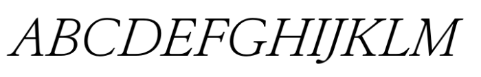 Elaine Light Italic Font UPPERCASE