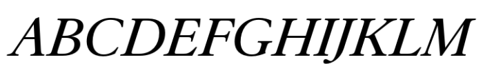 Elaine Medium Italic Font UPPERCASE