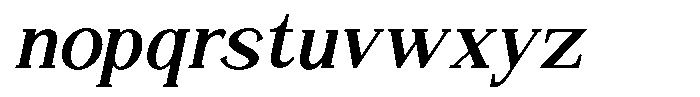 Elandoria Oblique Font LOWERCASE