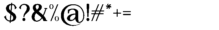 Elandoria Regular Font OTHER CHARS