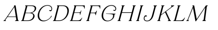 Elanor Extra Light Italic Font UPPERCASE