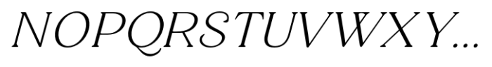 Elanor Extra Light Italic Font UPPERCASE