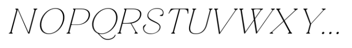 Elanor Thin Italic Font UPPERCASE